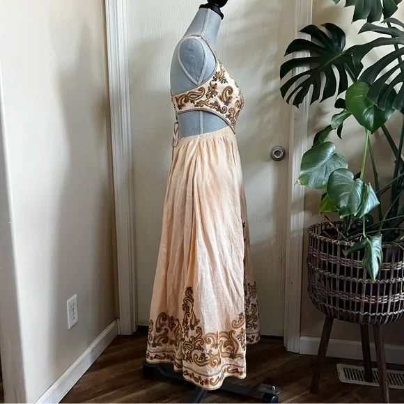 NWT Zimmermann Devi Embroidered Linen Midi Dress - Picture 10 of 16